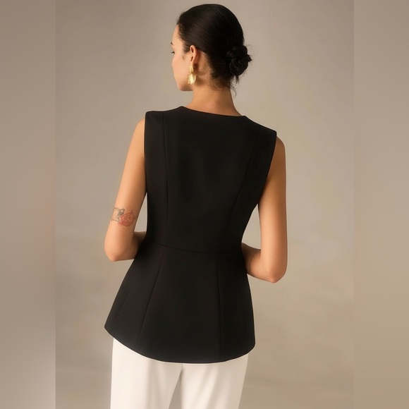 Commense Single Button V-Neck Vest - Picture 3 of 10